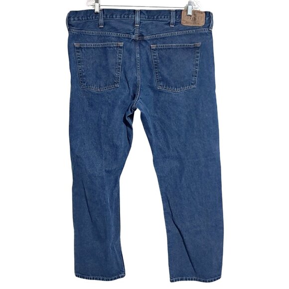 Eddie Bauer Mens Blue Denim Jeans Size 42x30 Authentic Fit Made In Mexico - Picture 6 of 13